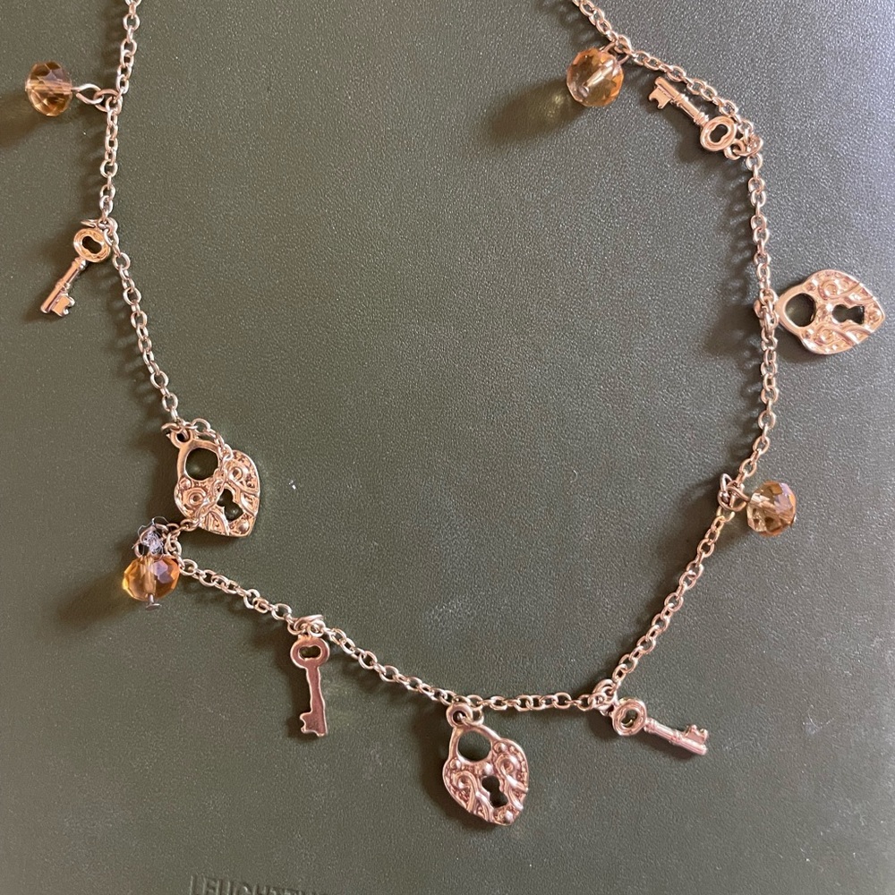Vintage Alice in Wonderland themed necklace